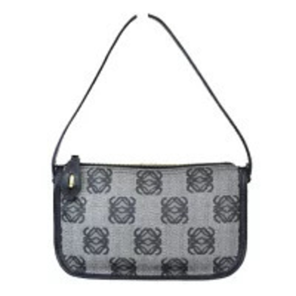 Loewe Handbag Pouch Clutch Black Leather